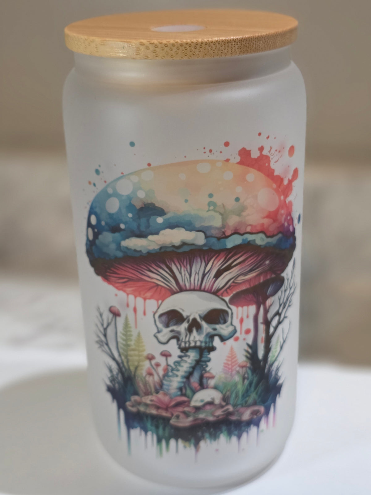 Mushroom 16oz Glass