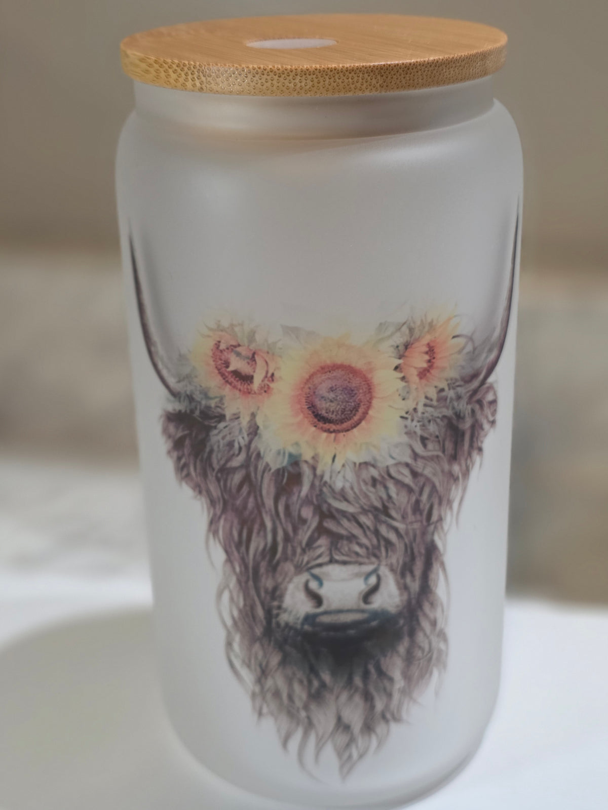 Cow 16oz Glass