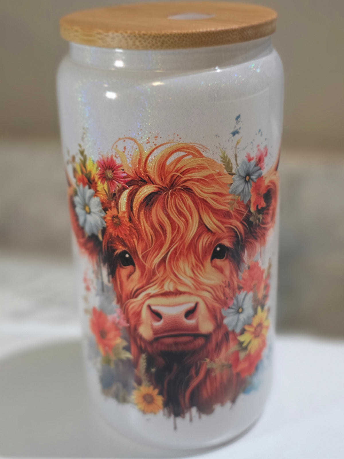 Brown Cow 16oz Glass