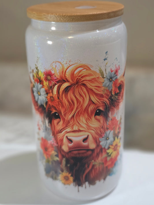 Brown Cow 16oz Glass