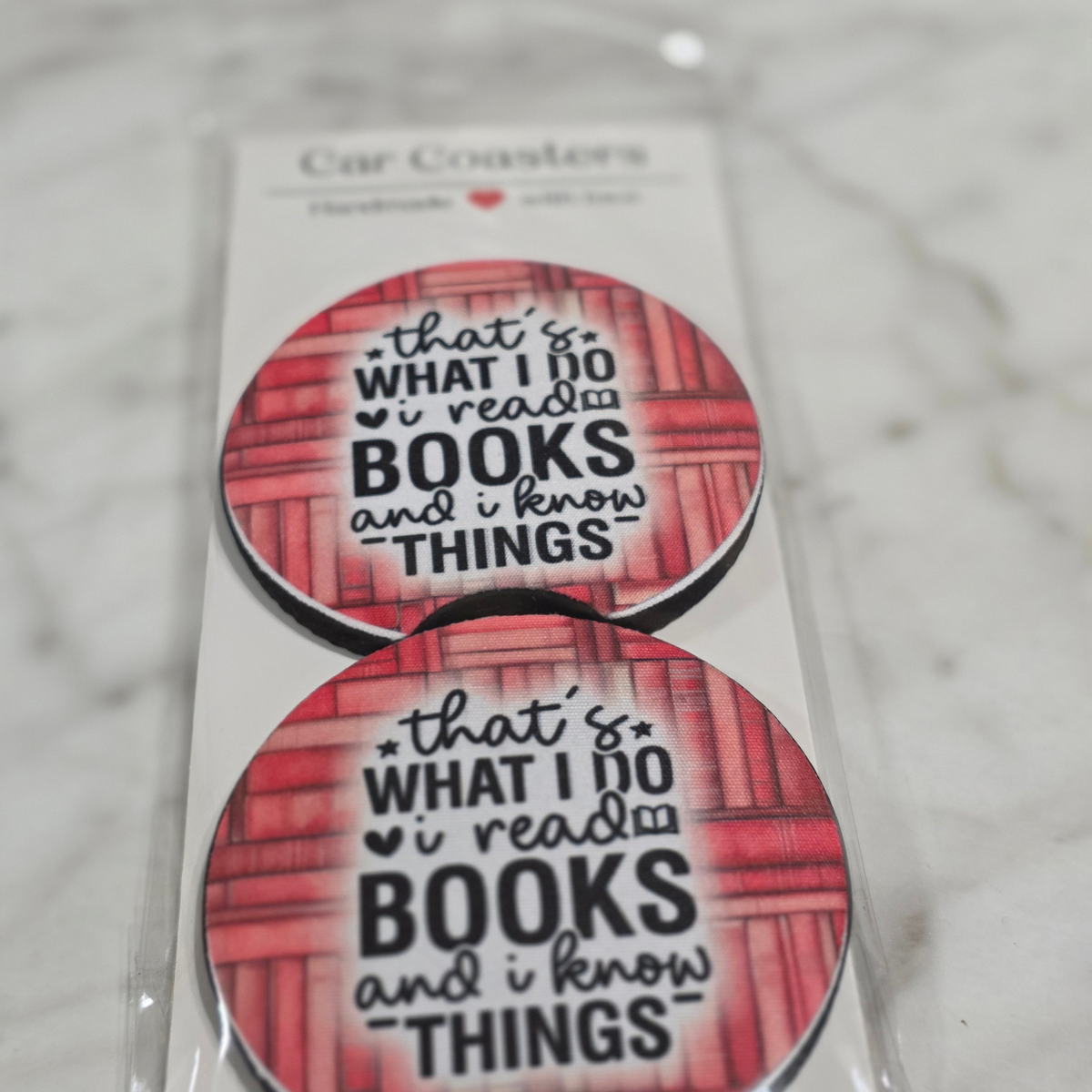 Book Car Coasters