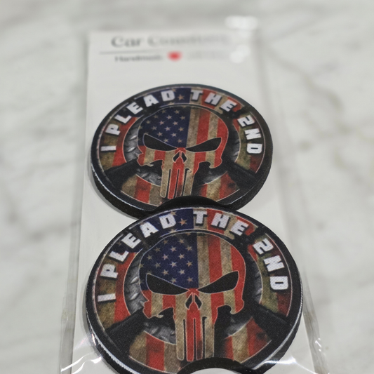 Red White Blue Car Coasters