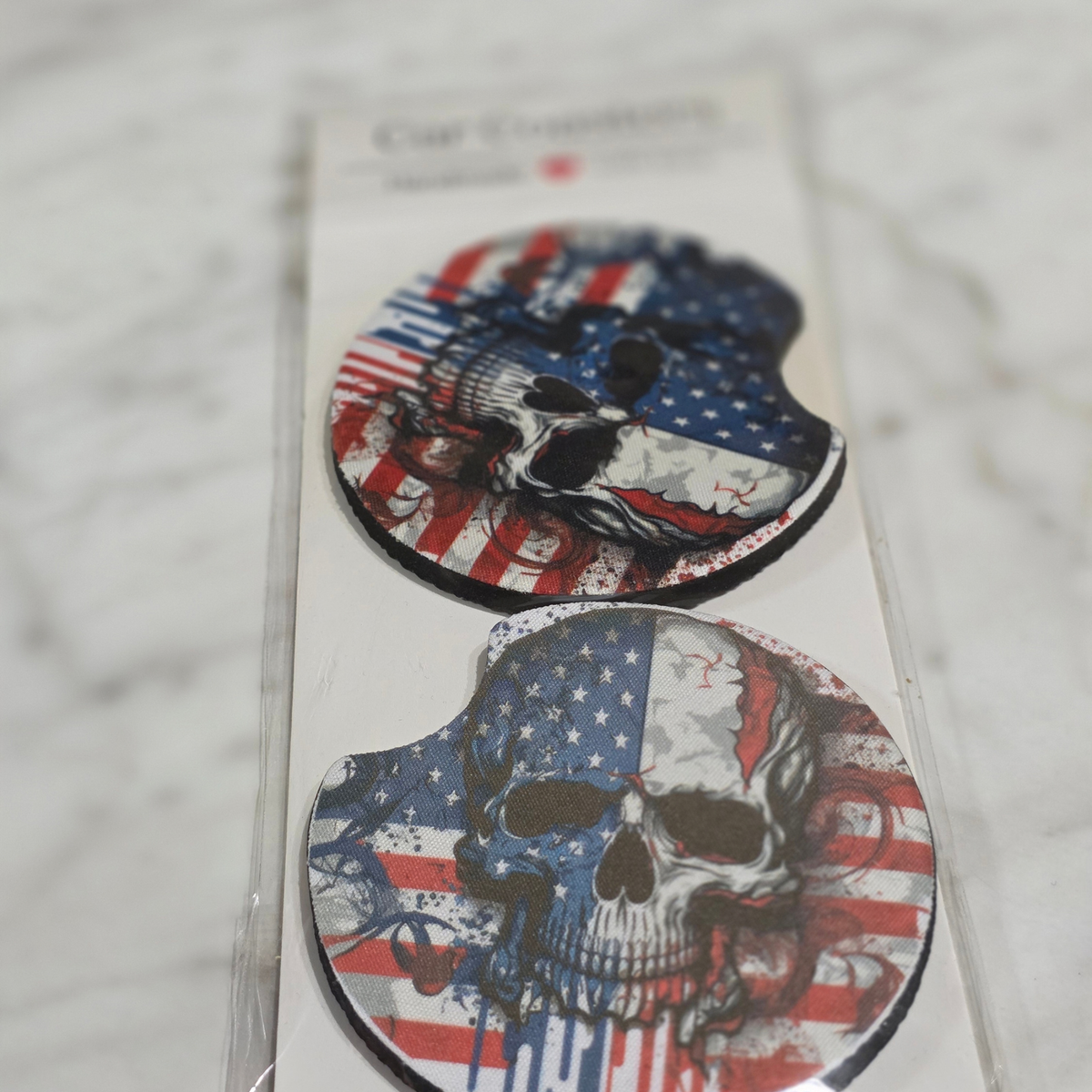 Red White Blue Car Coasters